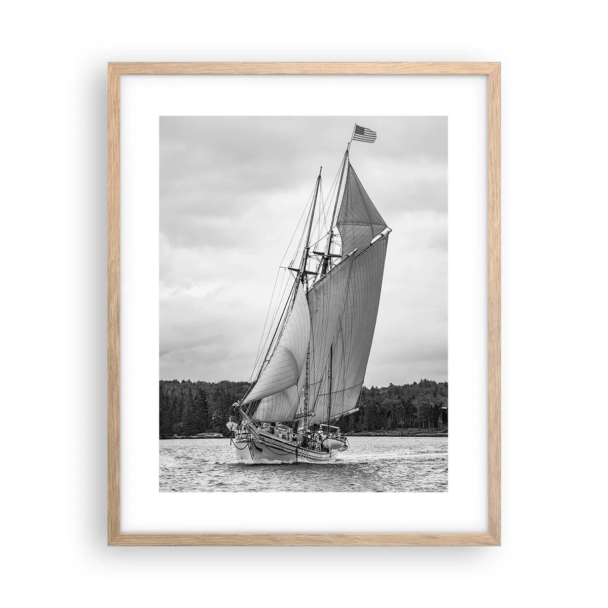 Plakat w ramie jasny dąb - Bracia wiatru - 40x50 cm