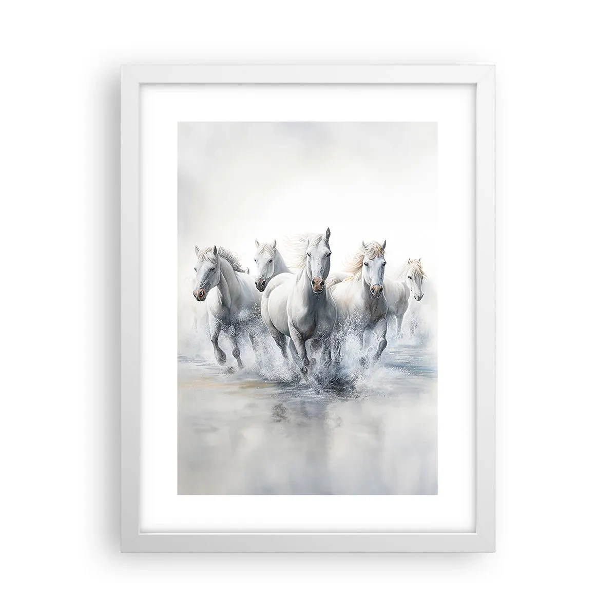 Plakat w białej ramie - Biała magia - 30x40 cm