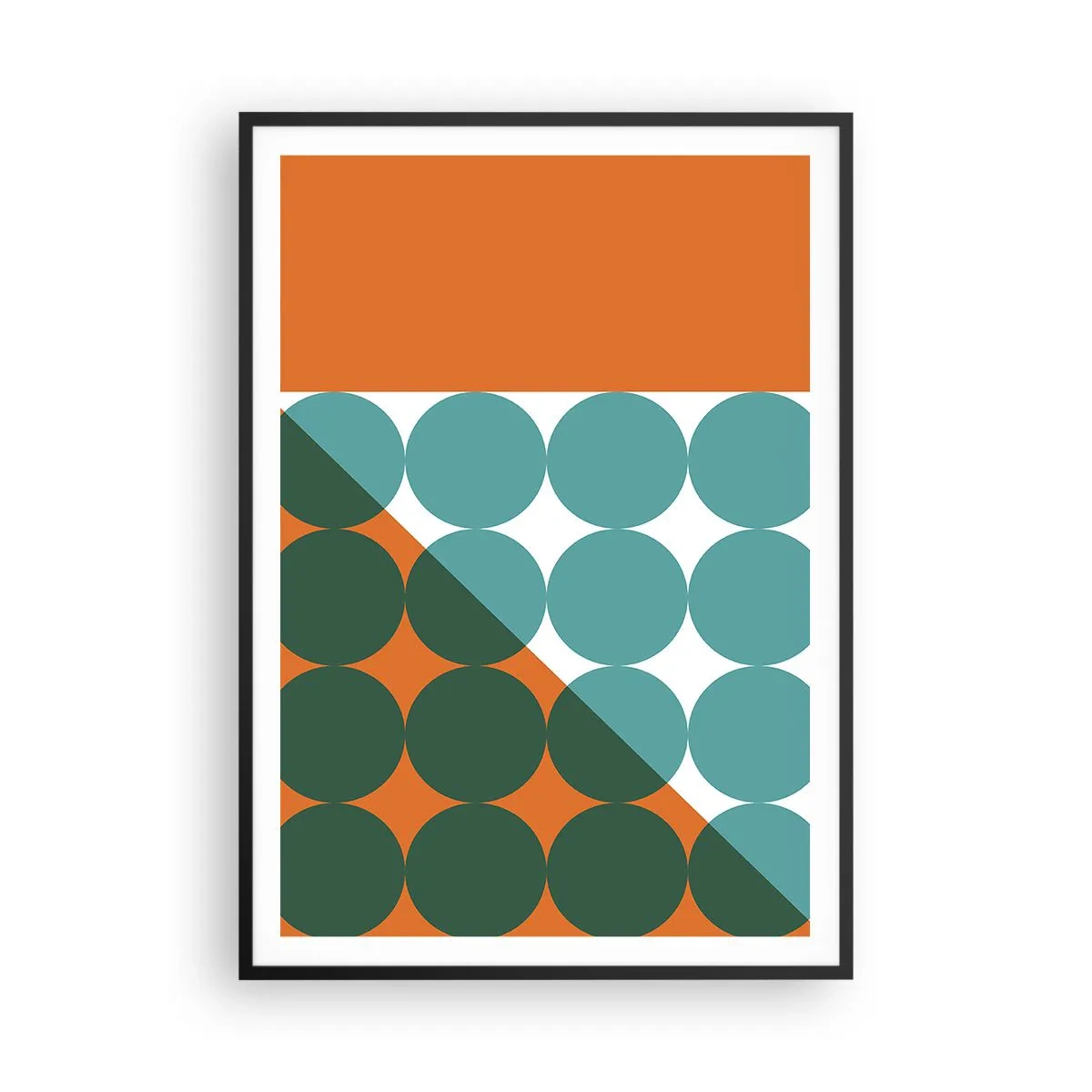 Plakat w czarnej ramie - W górę i na skos - 70x100 cm