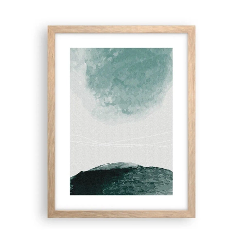 Plakat w ramie jasny dąb - Spotkanie z mgłą - 30x40 cm