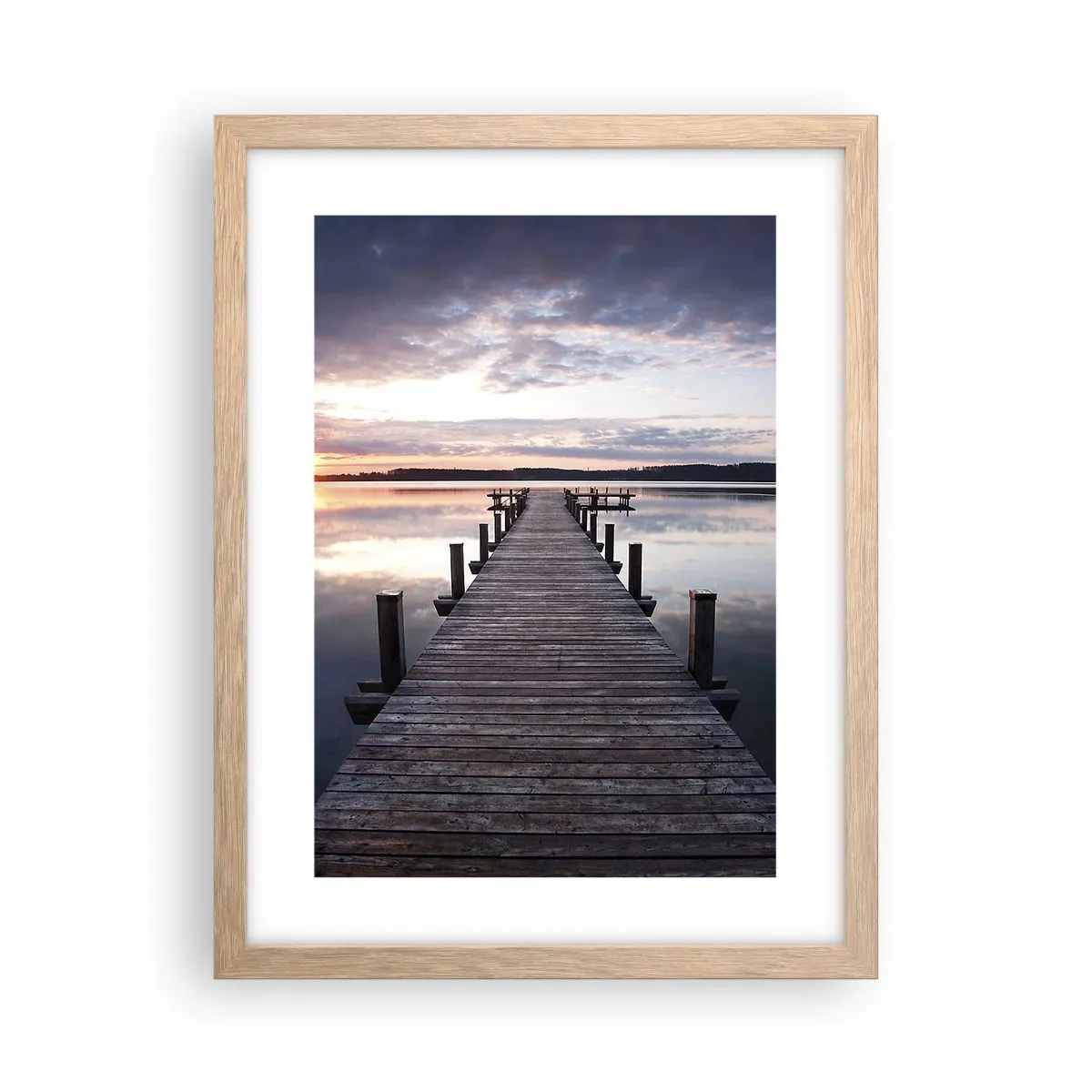 Plakat w ramie jasny dąb - Cicha granica dnia i nocy - 30x40 cm