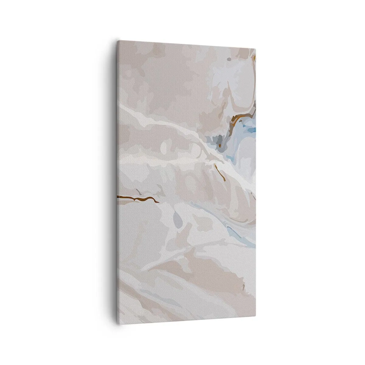 Obraz na płótnie - Błękitne meandry pod bielą - 55x100 cm
