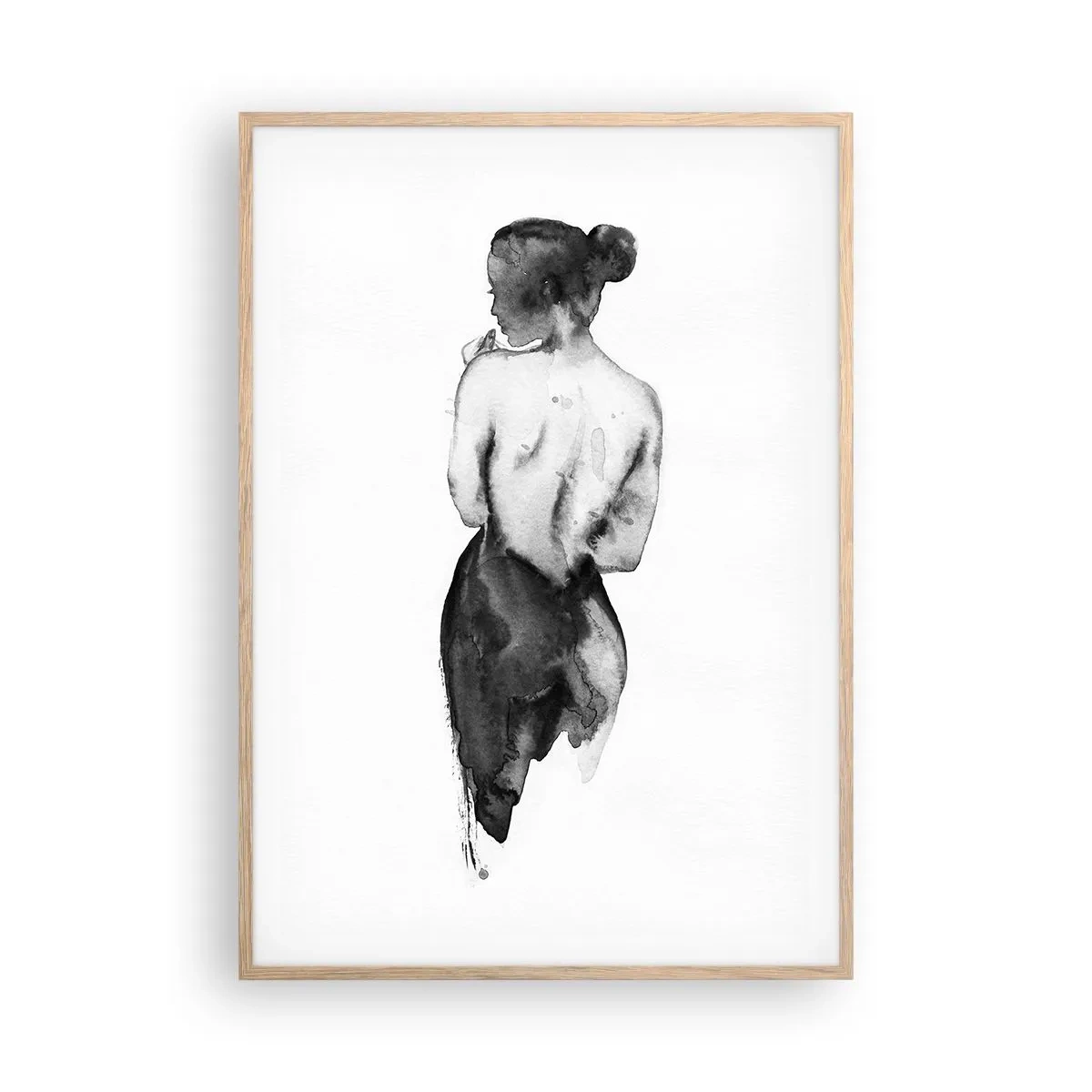 Plakat w ramie jasny dąb - Przy niej świat znika - 70x100 cm