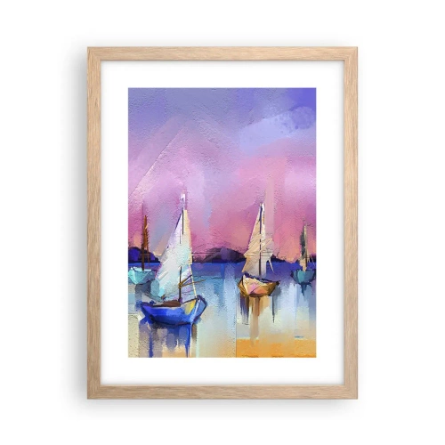 Plakat w ramie jasny dąb - Kierunek: szerokie wody - 30x40 cm