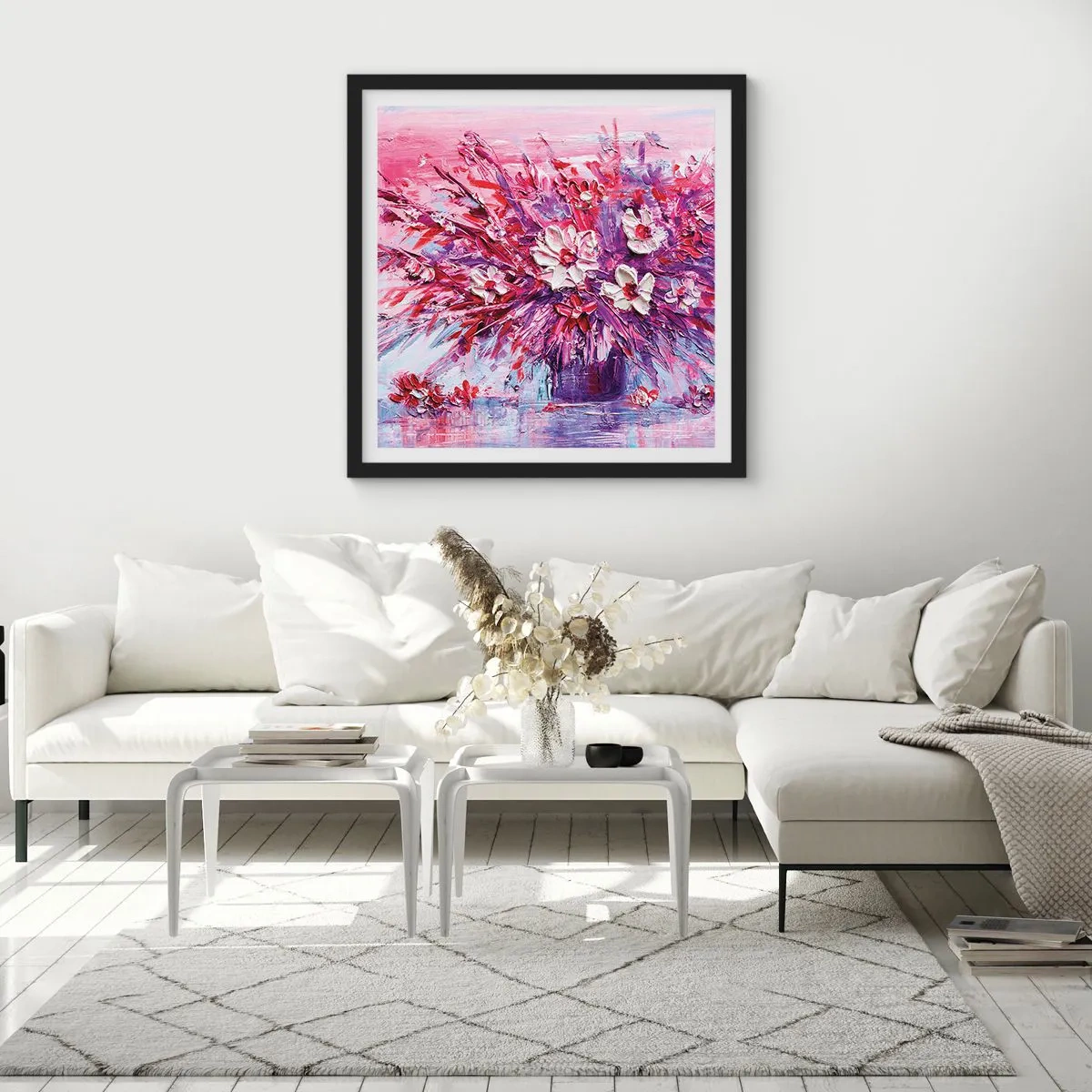 Plakat w czarnej ramie - Niewinność i namiętność - 40x40 cm