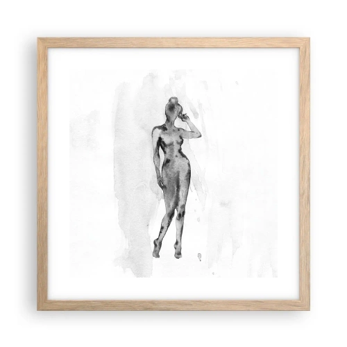 Plakat w ramie jasny dąb - Studium ideału kobiecości - 40x40 cm