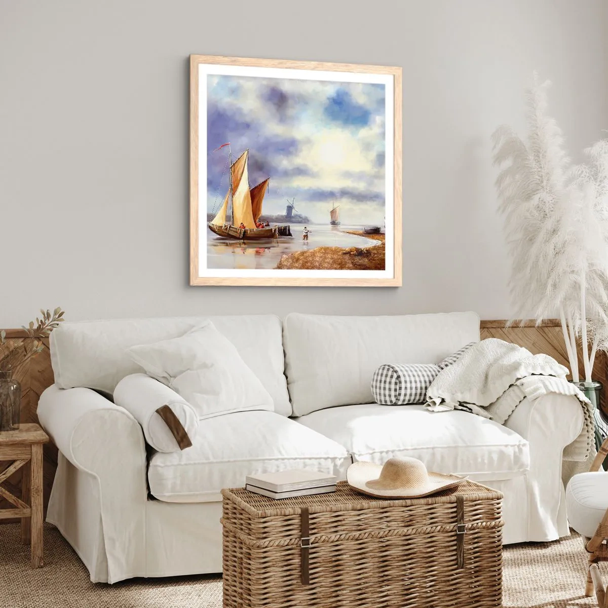 Plakat w ramie jasny dąb - Powrót żeglarzy - 30x30 cm