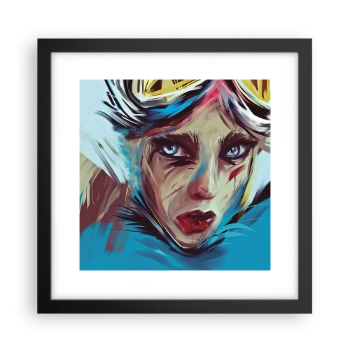 Plakat w czarnej ramie - Wojowniczka szos - 30x30 cm