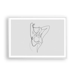 Plakat w białej ramie - Naprawdę, jaka jesteś... - 100x70 cm