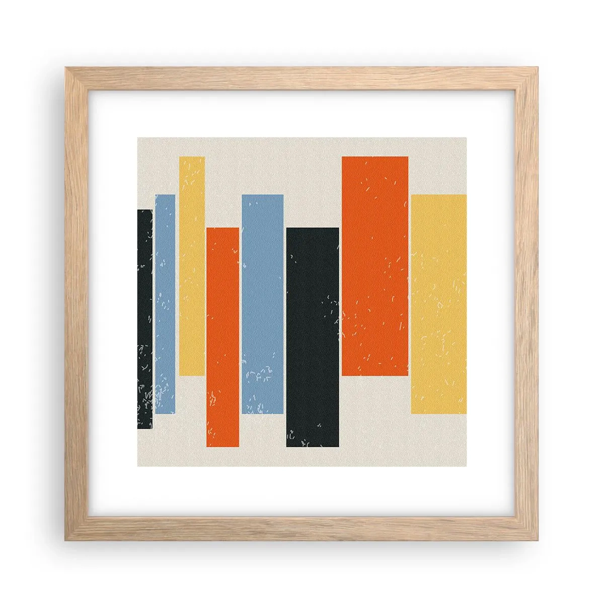 Plakat w ramie jasny dąb - Zapis muzyki - 30x30 cm