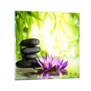 Obraz na szkle - W bambusowym chruśniaku - 40x40 cm