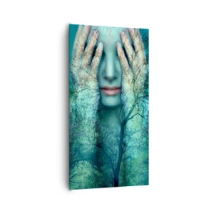 Obraz na płótnie - Zanurzona w błękicie - 65x120 cm