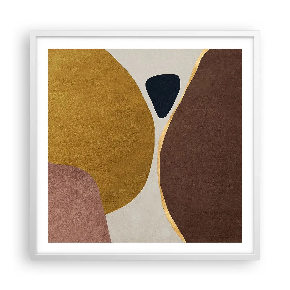 Plakat w białej ramie - Abstrakcja – miejsce w przestrzeni - 60x60 cm