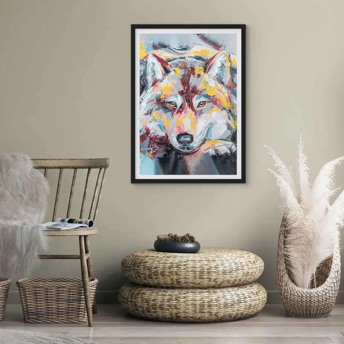 Plakat w czarnej ramie - Spokój wśród bliskich - 40x50 cm