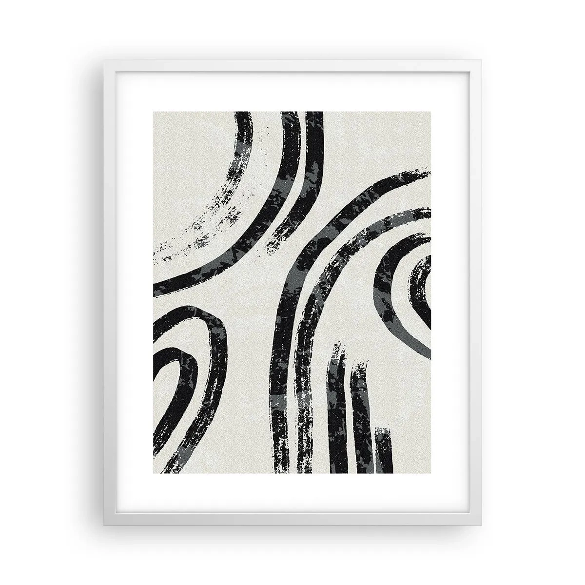 Plakat w białej ramie - W pół zatrzymany - 40x50 cm