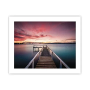 Plakat - Łagodny płomień wieczoru - 50x40 cm