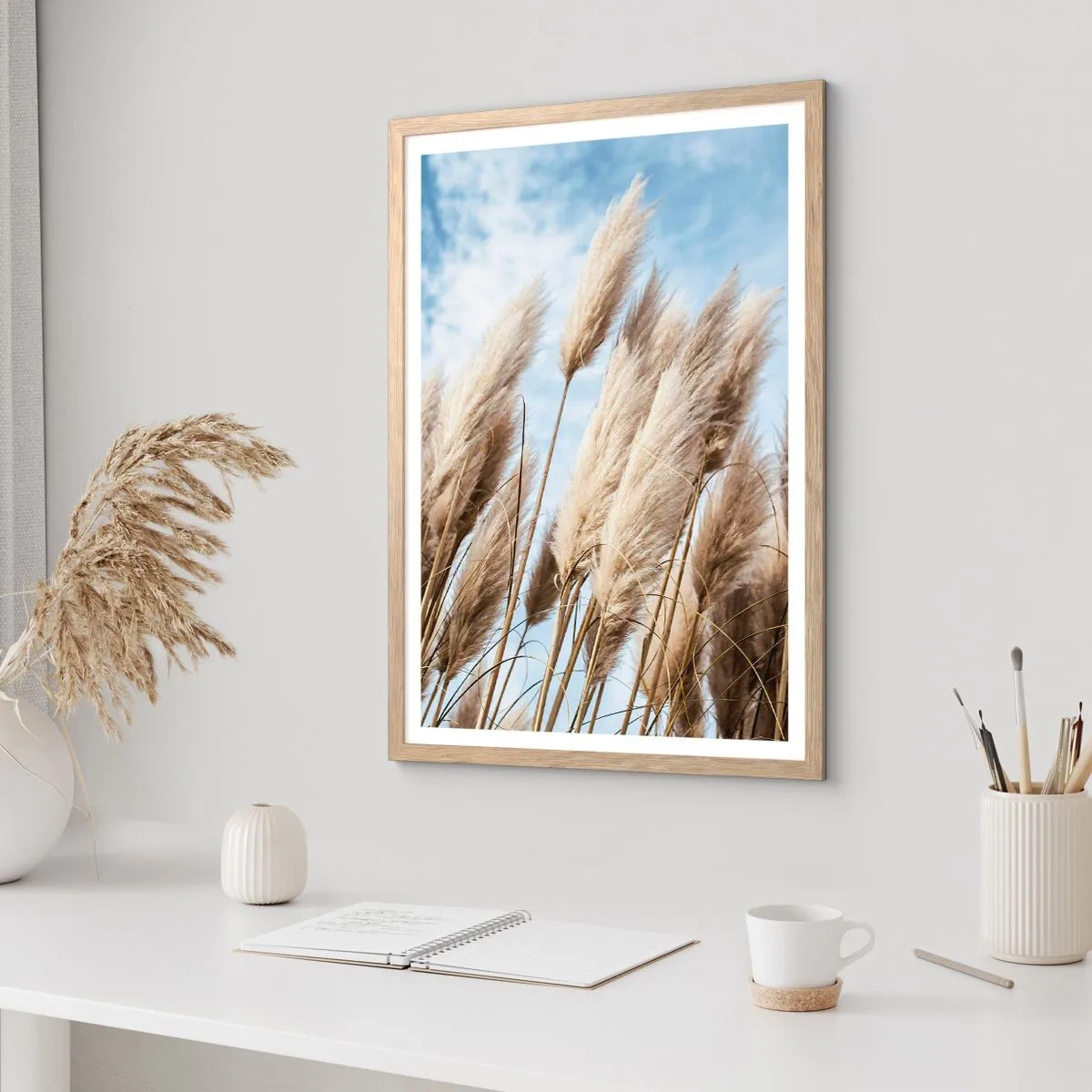 Plakat w ramie jasny dąb - Słoneczna i wietrzna pieszczota - 30x40 cm