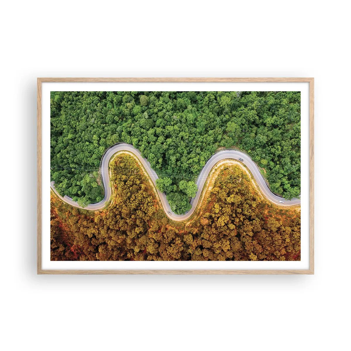 Plakat w ramie jasny dąb - Granice i przełomy - 100x70 cm