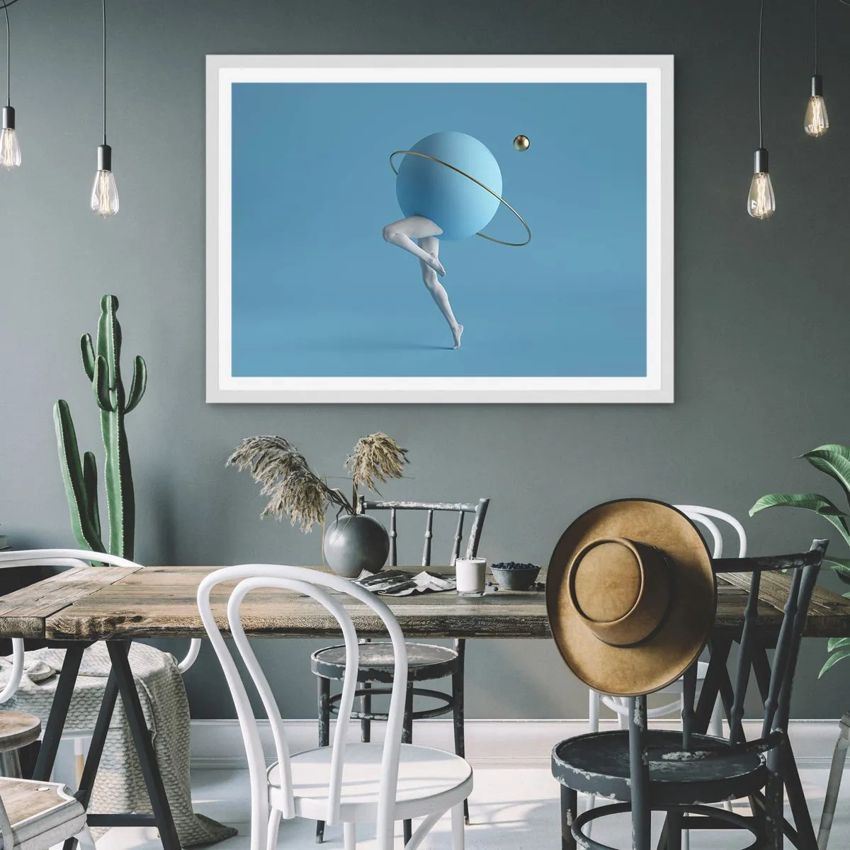 Plakat w białej ramie - A planety szaleją - 50x40 cm