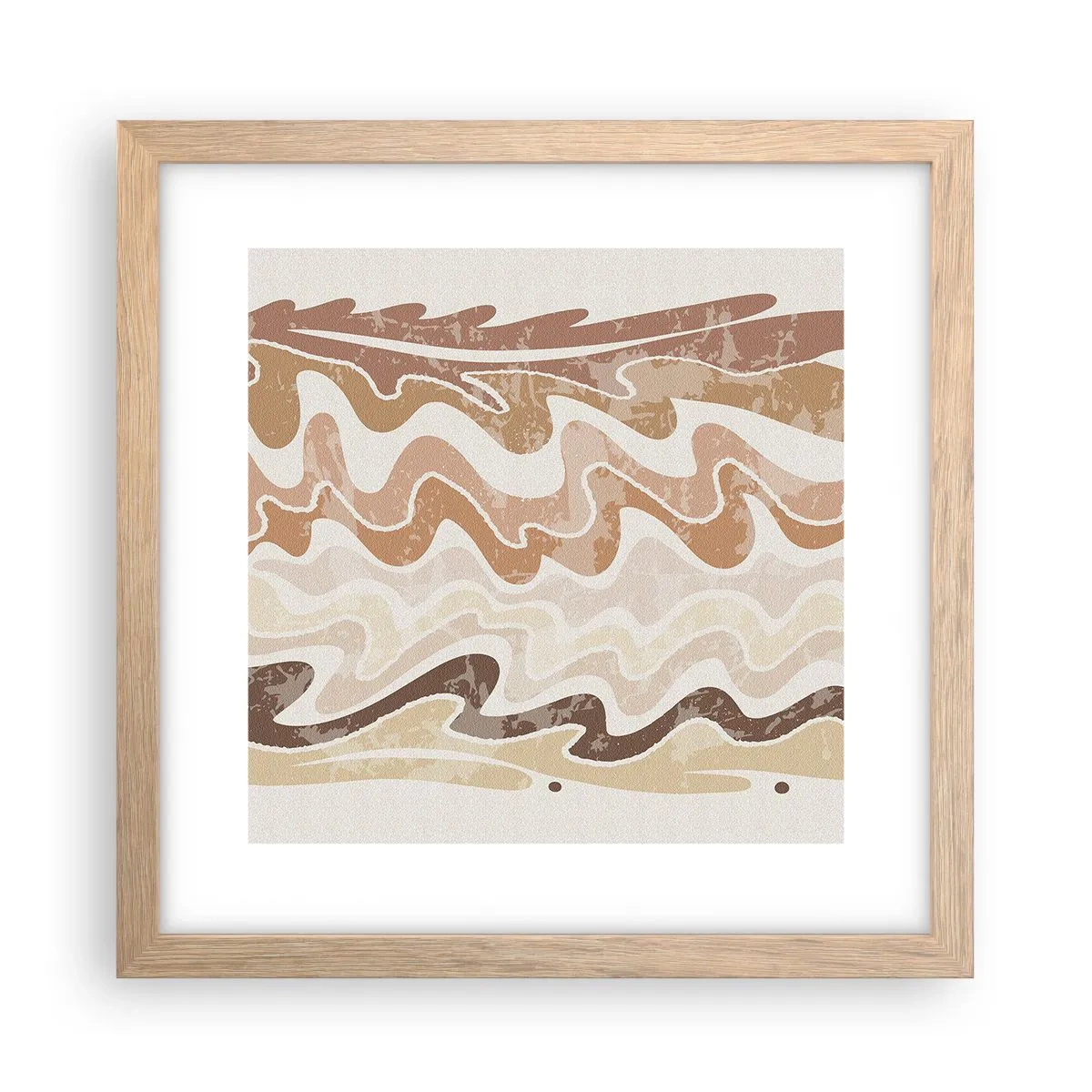 Plakat w ramie jasny dąb - Dobra energia – dobre emocje - 30x30 cm