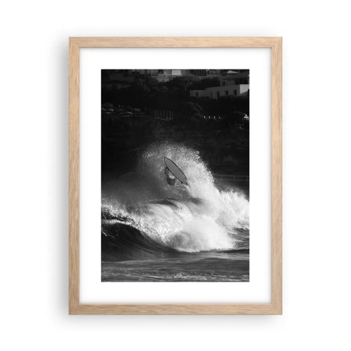 Plakat w ramie jasny dąb - Wyzwanie przyjęte! - 30x40 cm