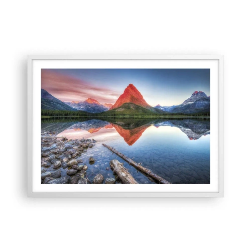 Plakat w białej ramie - Żar i chłód - 70x50 cm