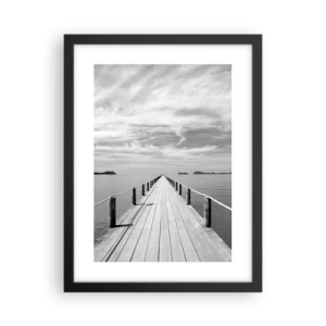 Plakat w czarnej ramie - A może podróż… - 30x40 cm
