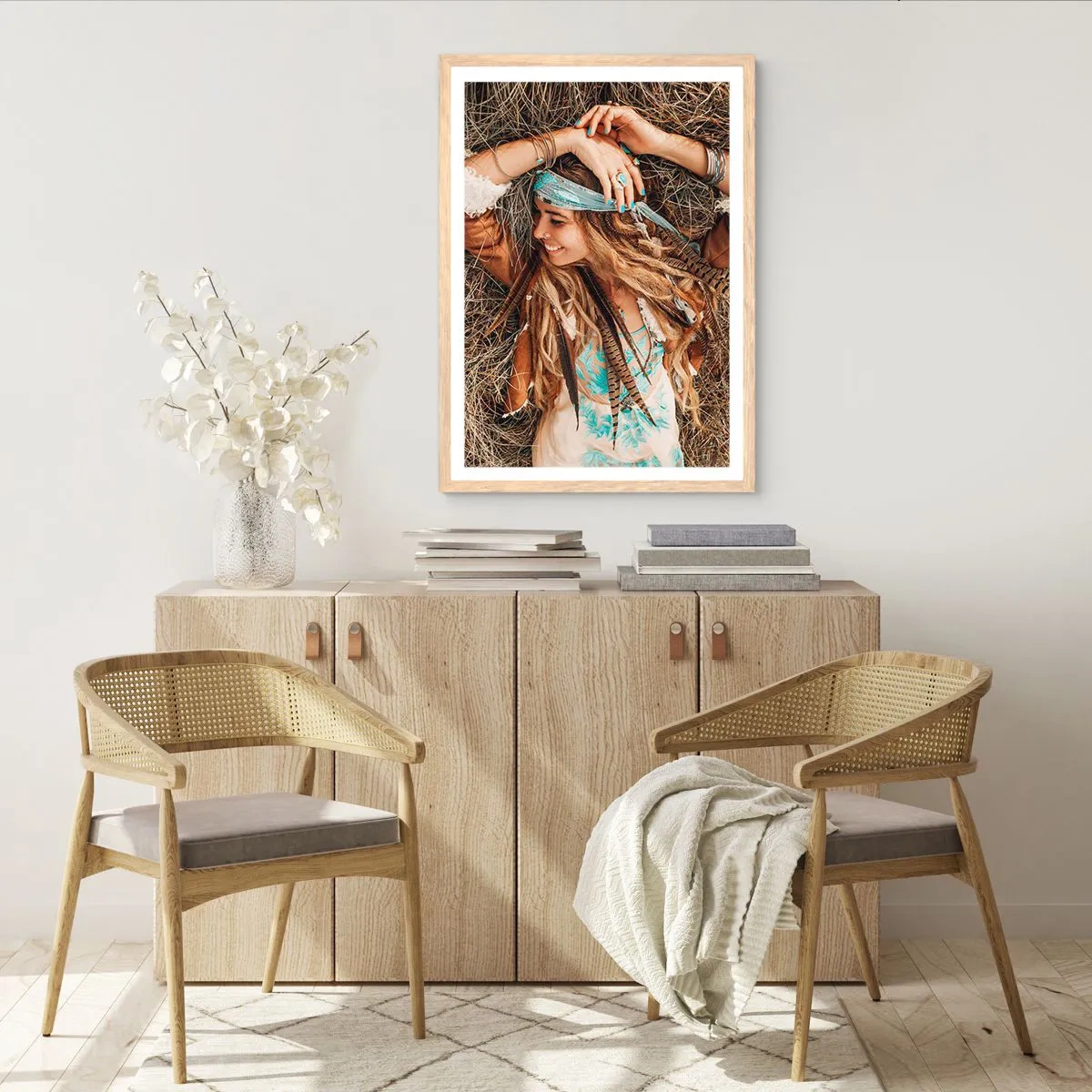 Plakat w ramie jasny dąb - W drodze do lata miłości - 70x100 cm