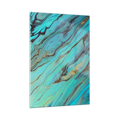 Obraz na szkle - Turkusowy przypływ - 50x70 cm