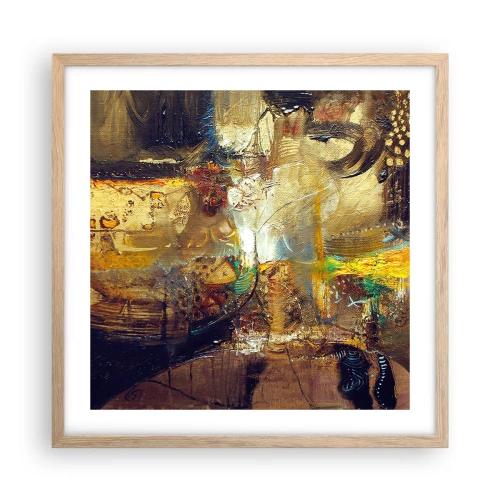 Plakat w ramie jasny dąb - Zimno, cieplej, gorąco - 50x50 cm