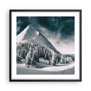 Plakat w czarnej ramie - Kraina śniegu i lodu - 50x50 cm