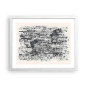 Plakat w białej ramie - Mglista kompozycja - 50x40 cm