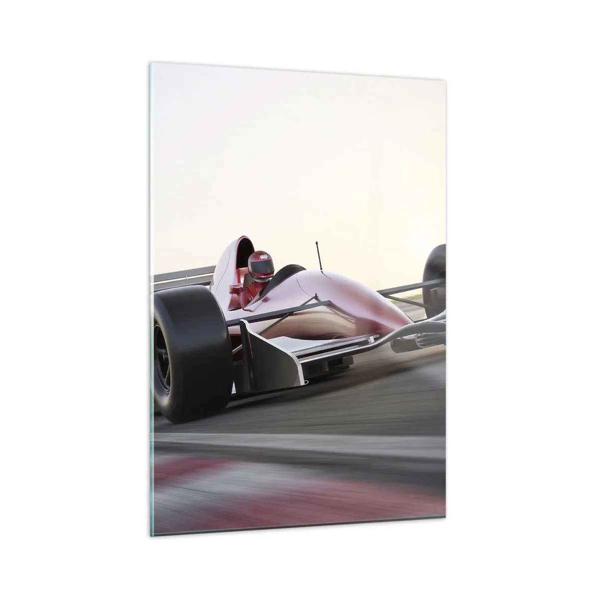 Obraz na szkle - Formuła 1 na torze wyścigowym - 50x70cm - Zawsze zwycięzca - Nowoczesna dekoracja ścienna do salonu, kuchni i sypialni ARTTOR