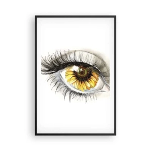 Plakat w czarnej ramie - Spojrzenie gorące jak lato - 61x91 cm