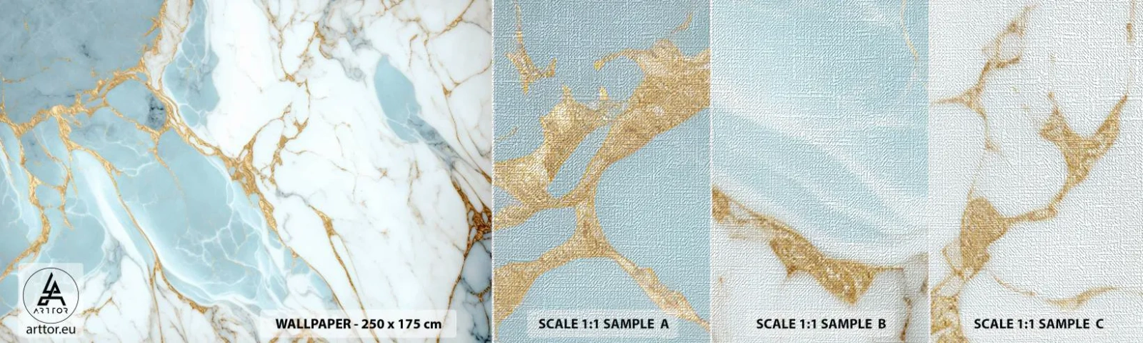 Fototapeta Próbka Premium Canvas - Bogactwo kamienia - Art Deco, Glamour, Marmur - 100x30 cm