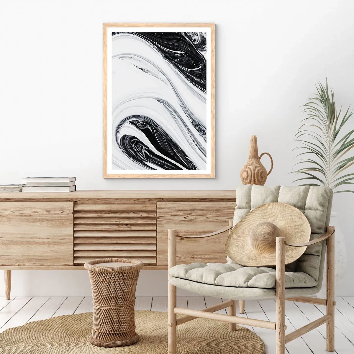 Plakat w ramie jasny dąb - Połączenie przeciwieństw - 50x70 cm