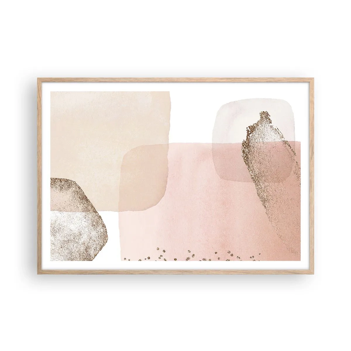 Plakat w ramie jasny dąb - Spojrzenie przez kolor - 100x70 cm