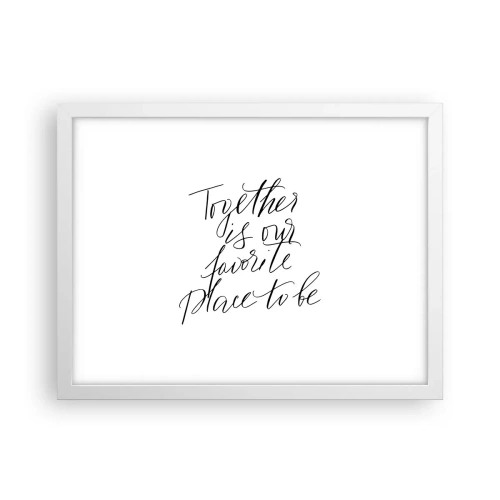 Plakat w białej ramie - Też to czujesz? - 40x30 cm