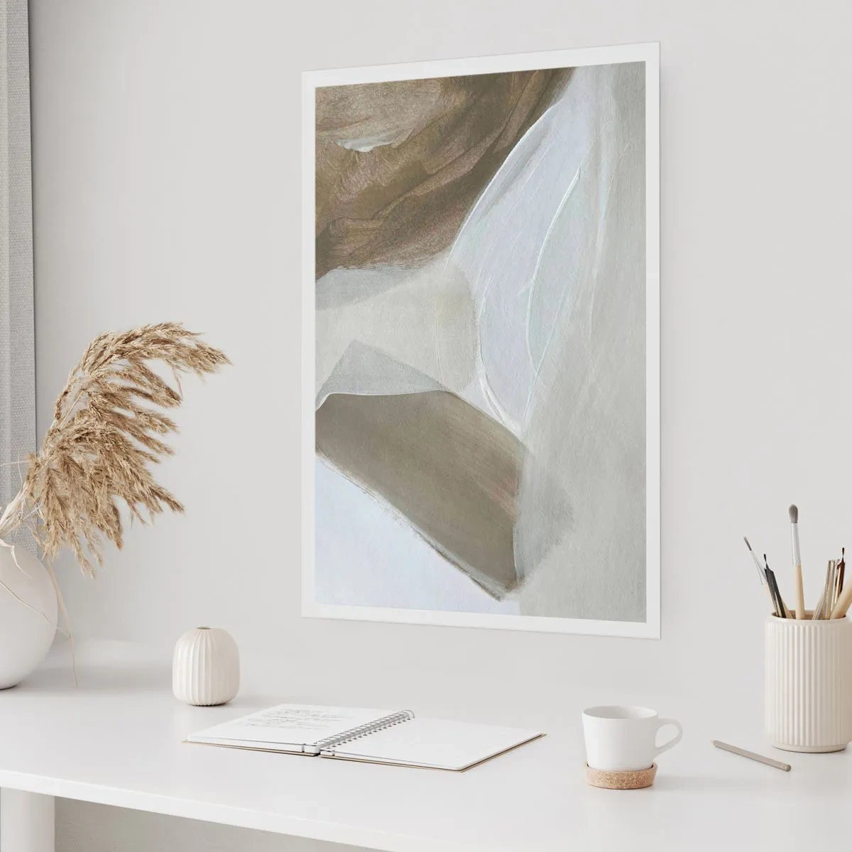 Plakat - Fala bieli - 70x100 cm