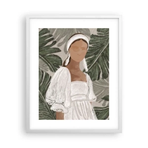 Plakat w białej ramie - Portret egzotyczny - 40x50 cm