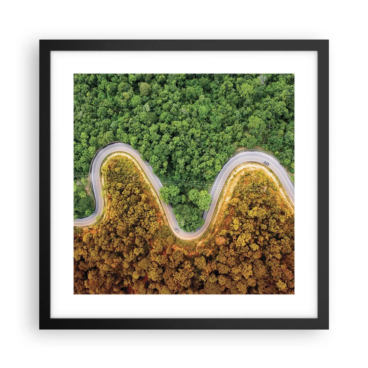 Plakat w czarnej ramie - Granice i przełomy - 40x40 cm
