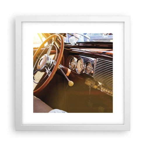 Plakat w białej ramie - Powiew luksusu z przeszłości - 30x30 cm