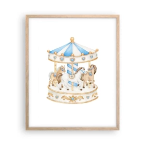 Plakat w ramie jasny dąb - Słodkie dzieciństwo - 40x50 cm