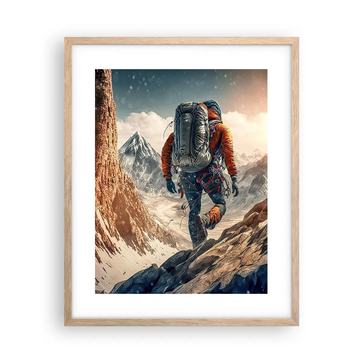 Plakat w ramie jasny dąb - Samotny wojownik - 40x50 cm