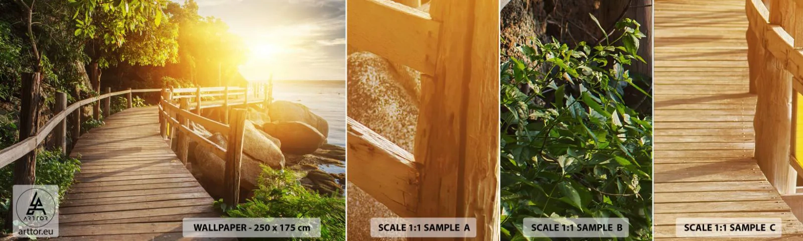 Fototapeta Próbka Samoprzylepna Deluxe Sticker - Kolejny zakręt, kolejne cuda - Krajobraz, Nadmorska Promenada, Morze - 100x30 cm