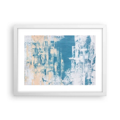 Plakat w białej ramie - Przez lodowy sopel - 40x30 cm