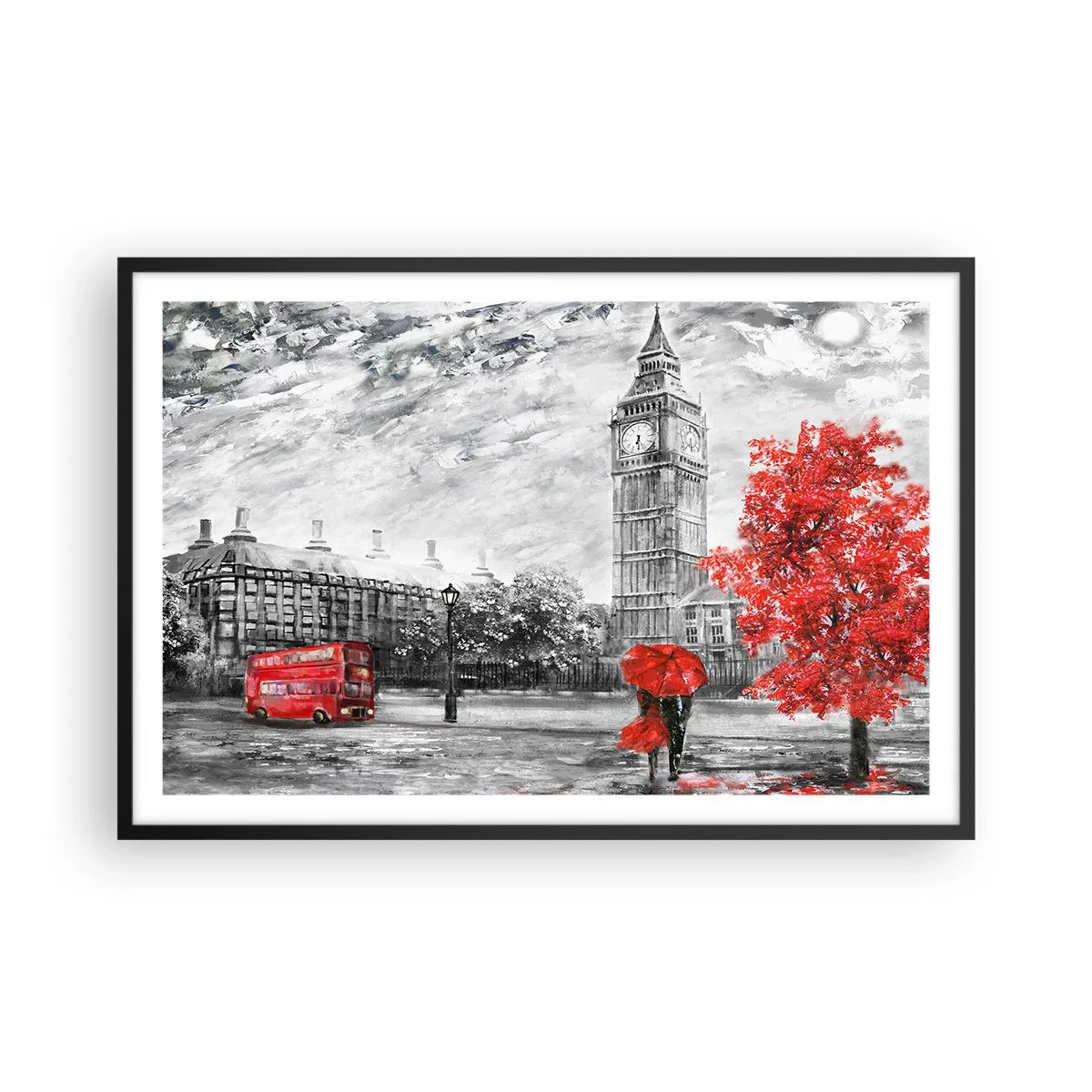 Plakat w czarnej ramie - Ekscytujący dzień - 91x61 cm