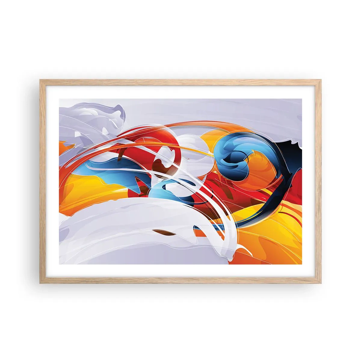 Plakat w ramie jasny dąb - Taniec żywiołów - 70x50 cm