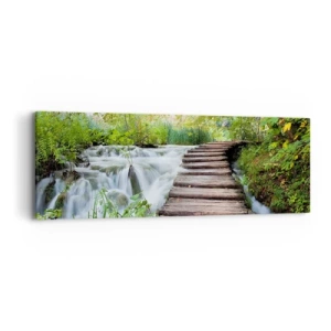 Obraz na płótnie - Wcale nie cicha woda - 90x30 cm