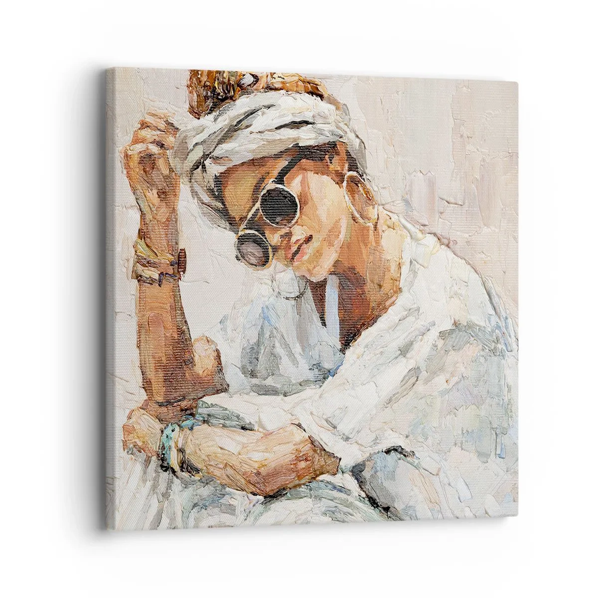 Obraz na płótnie - Portret w pełnym słońcu - 30x30 cm